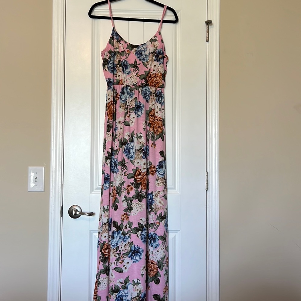 Pinkblush floral maxi dress. Can be used for maternity or not.